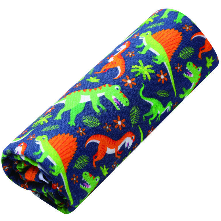 green Dinosaur Prints blanket