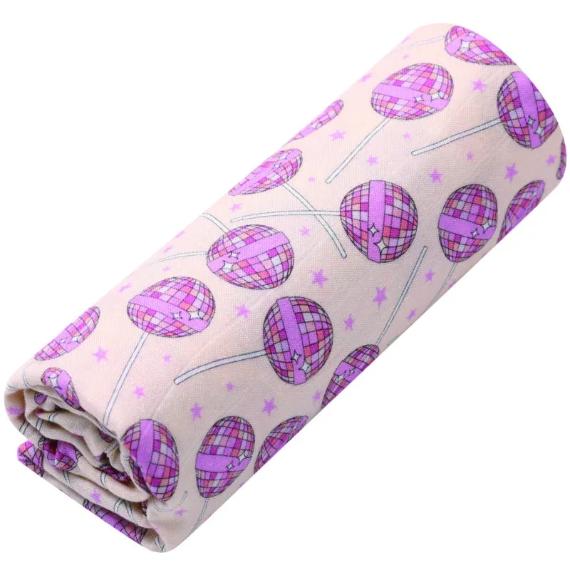 Lollipop pattern print baby bamboo blanket