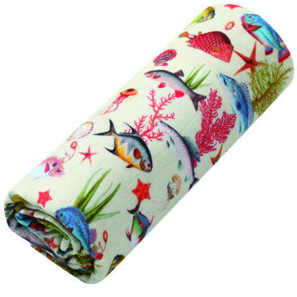 Underwater World bamboo baby blanket