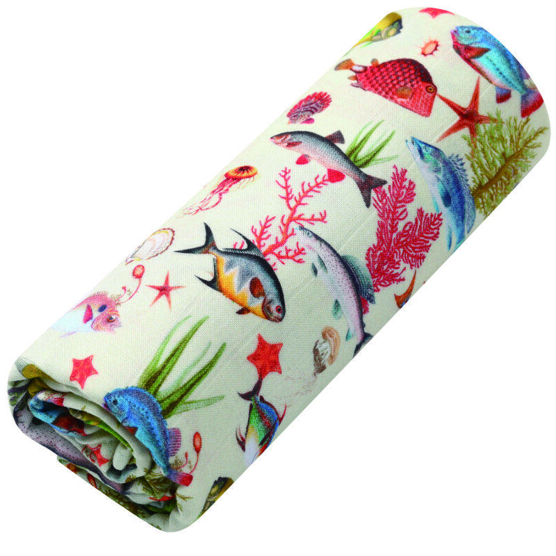 Underwater World bamboo baby blanket