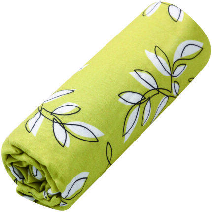Yellow Grass print bamboo baby blanket