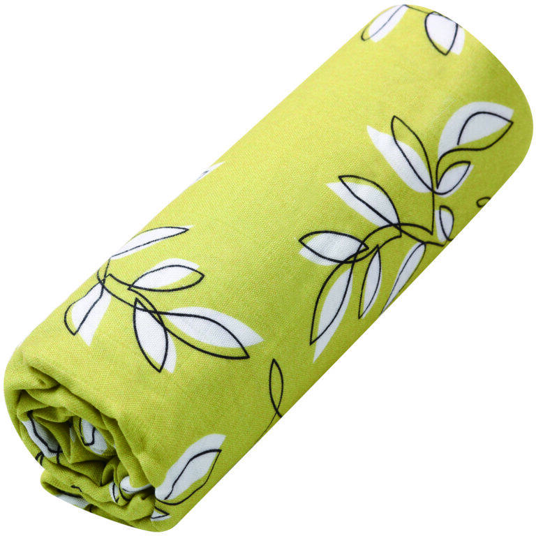 Yellow Grass print bamboo baby blanket