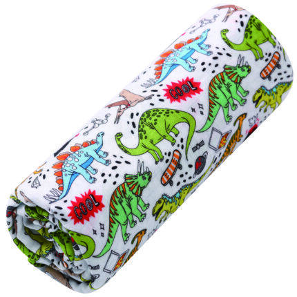 Dinosaur Prints bamboo baby blanket