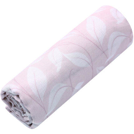 leaf print bamboo baby blanket