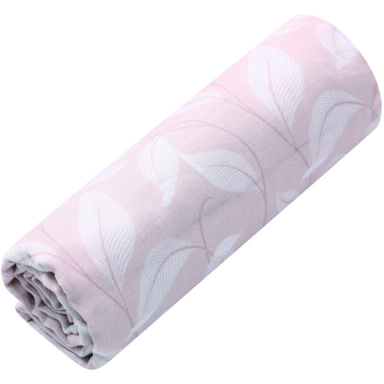 leaf print bamboo baby blanket