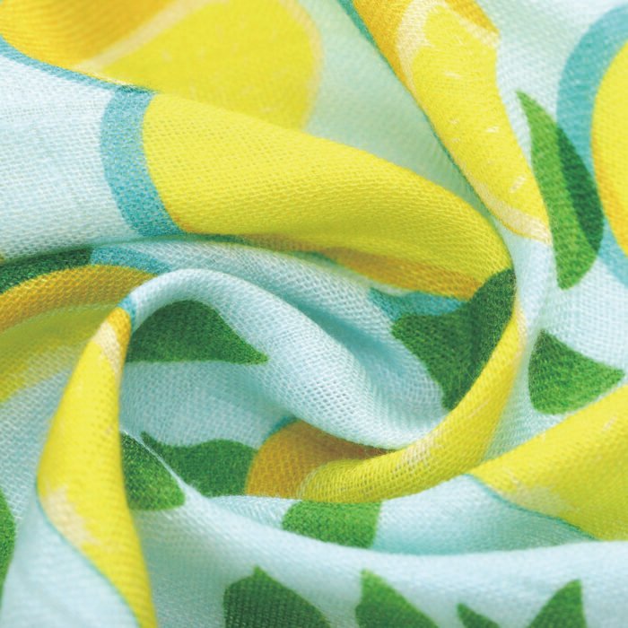 lemon print bamboo blanket