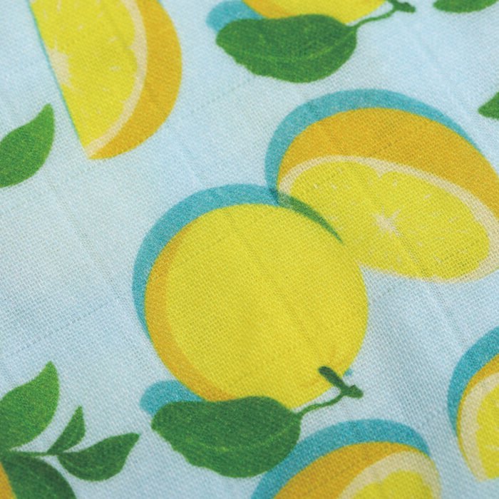 lemon print bamboo blanket
