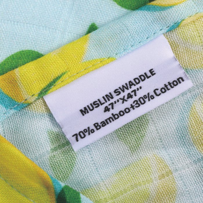 lemon print bamboo blanket