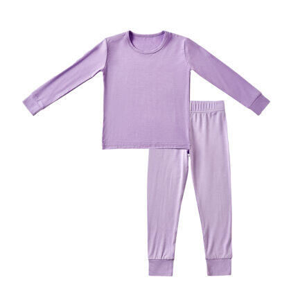 Wisteria Purple Dream Ultra-Soft Two-Piece Bamboo Pajama Set for Toddlers & Kids