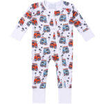 Bus car baby onesie