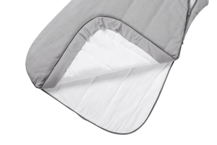grey sleeping bags