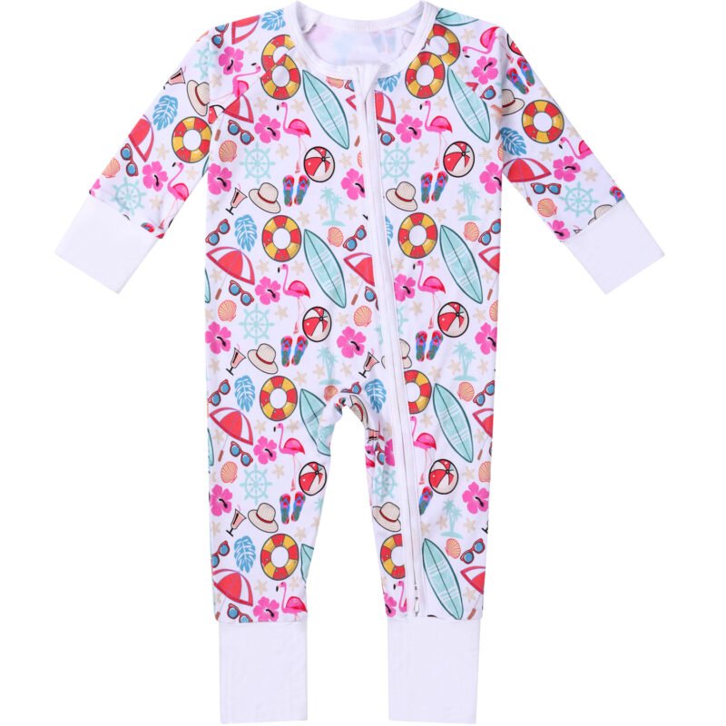 Glasses swimming ring pattern baby bamboo sleepwear