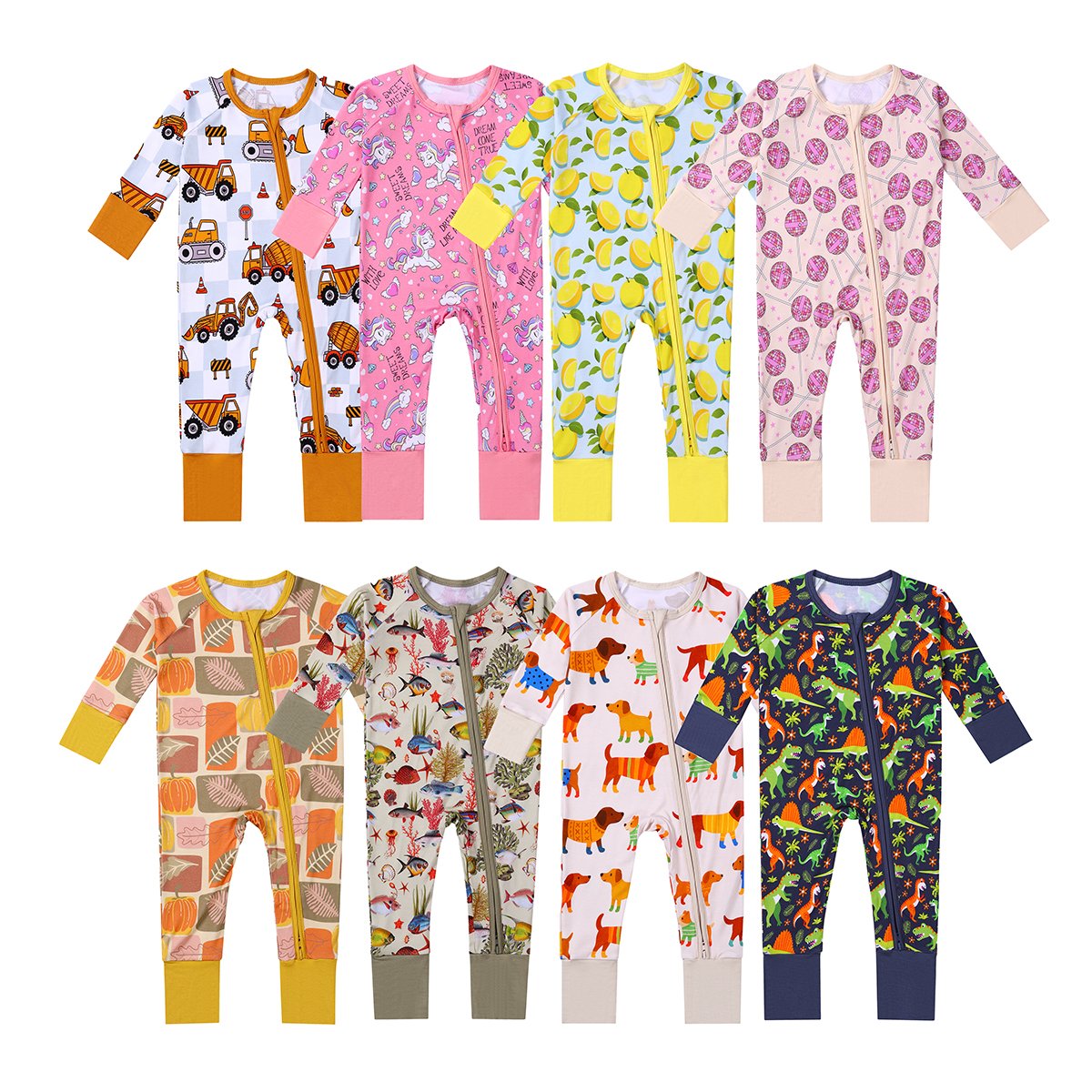 print bamboo baby pajamas