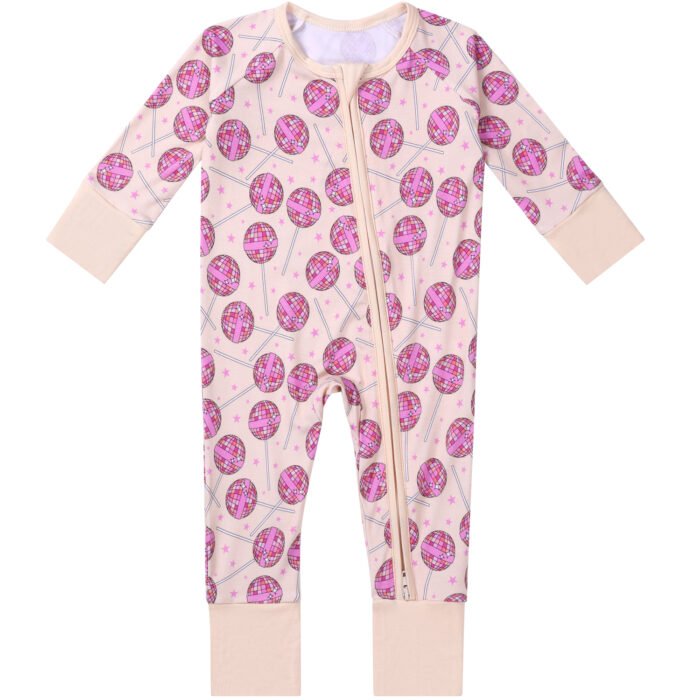 Lollipop cartoon pattern baby bamboo pajamas