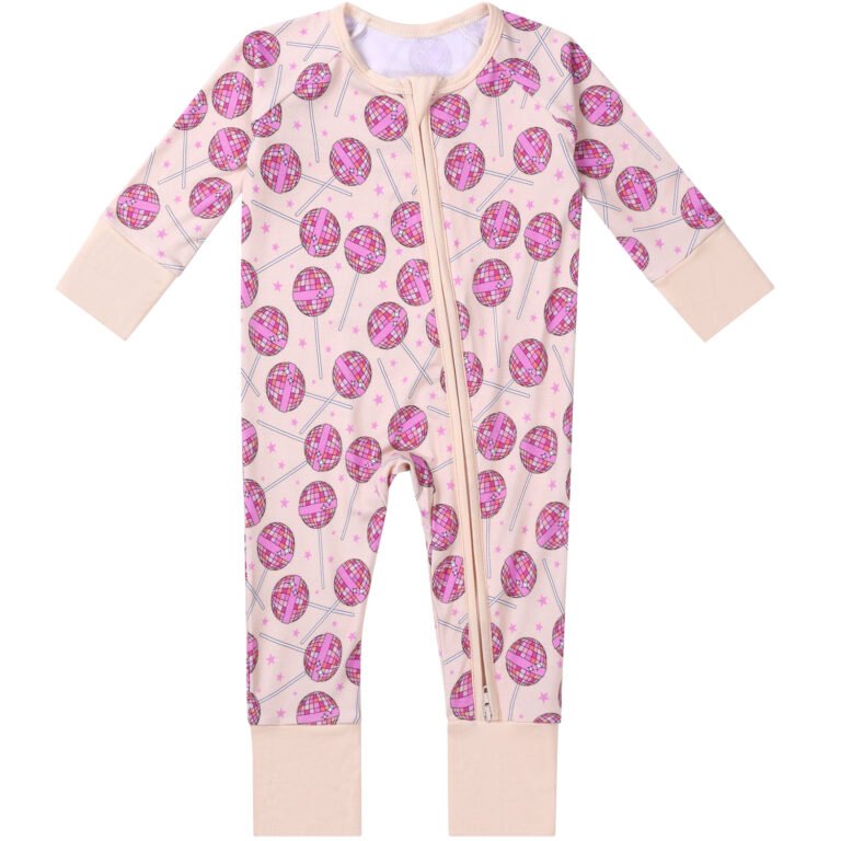 Lollipop cartoon pattern baby bamboo pajamas