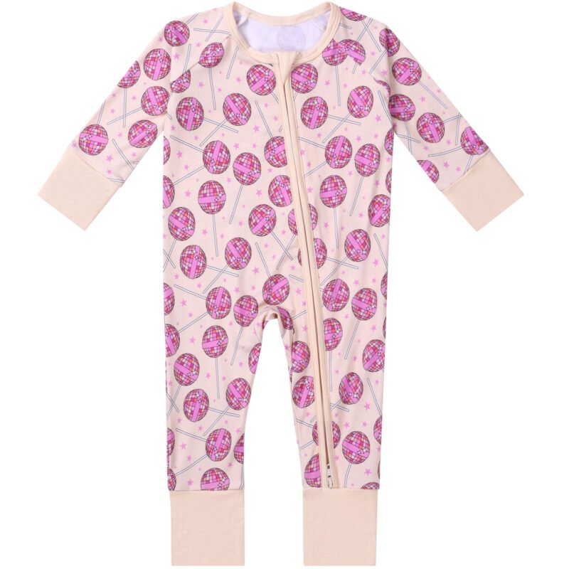 Lollipop cartoon pattern baby bamboo pajamas