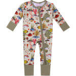fish ocean pattern baby bamboo pajamas