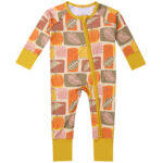 pumpkin leaves toddler bamboo onesie