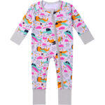 orange airplane bamboo pajamas