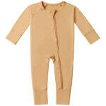 brown bamboo baby pajamas