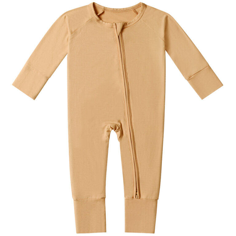 brown bamboo baby pajamas