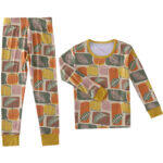 Pumpkin leaves two piece pajamas
