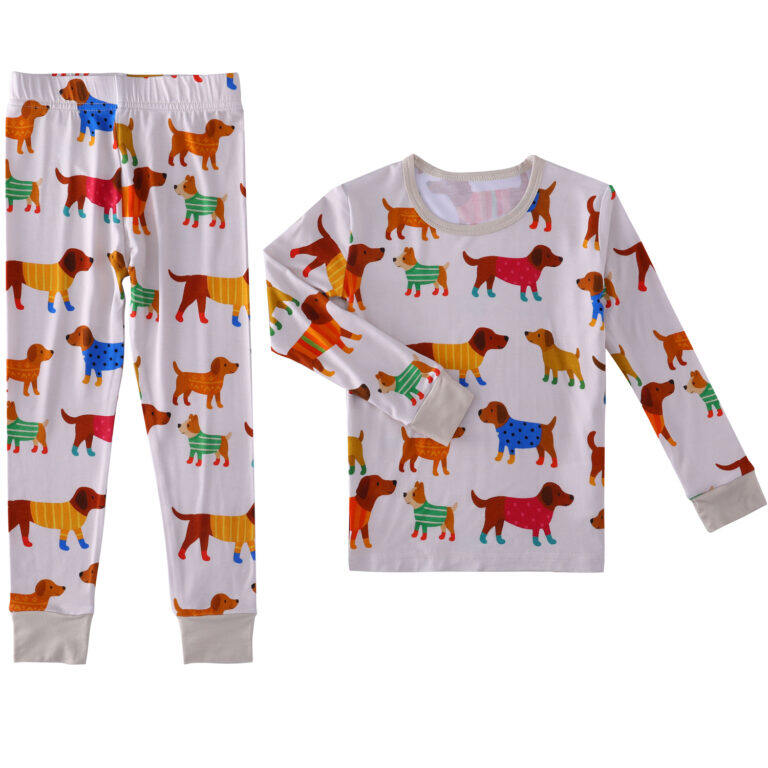 puppy dog two piece pajamas
