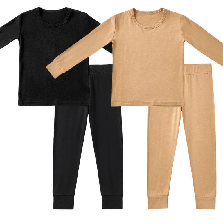 kids bamboo two piece pajamas sets