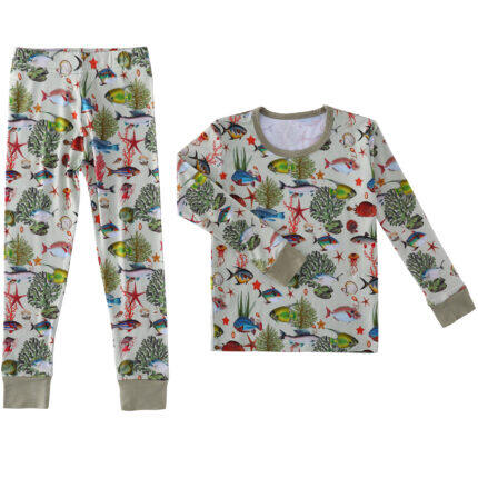 Underwater World print two piece pajamas